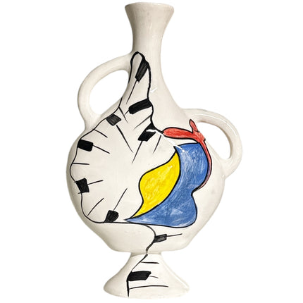 Handgeschilderde Decoratieve Vaas met Abstract Design