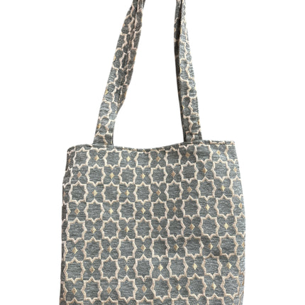 Marokkaanse Handgemaakte Fluwelen XL Shopper met Gouden Accenten - Tote Bag