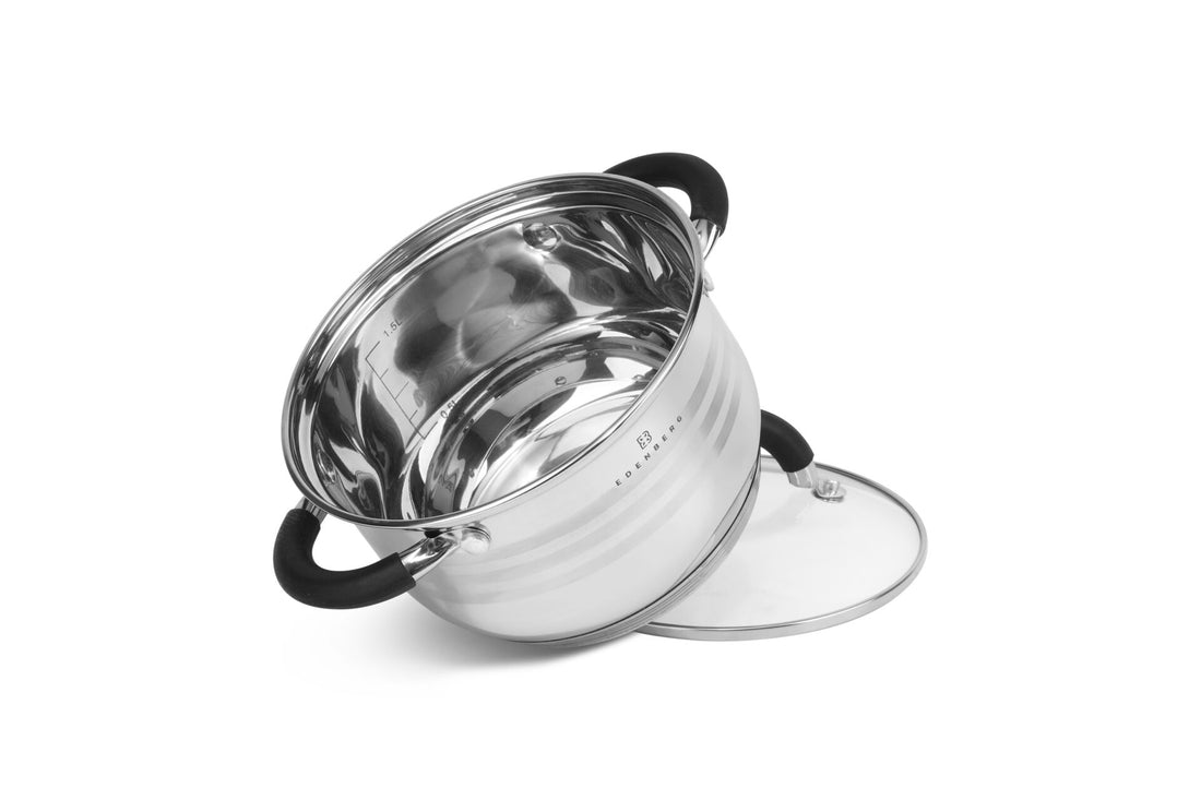 Edënbërg Classic Line - Set de casseroles de luxe - Acier inoxydable - 6 pièces - Fond sandwich