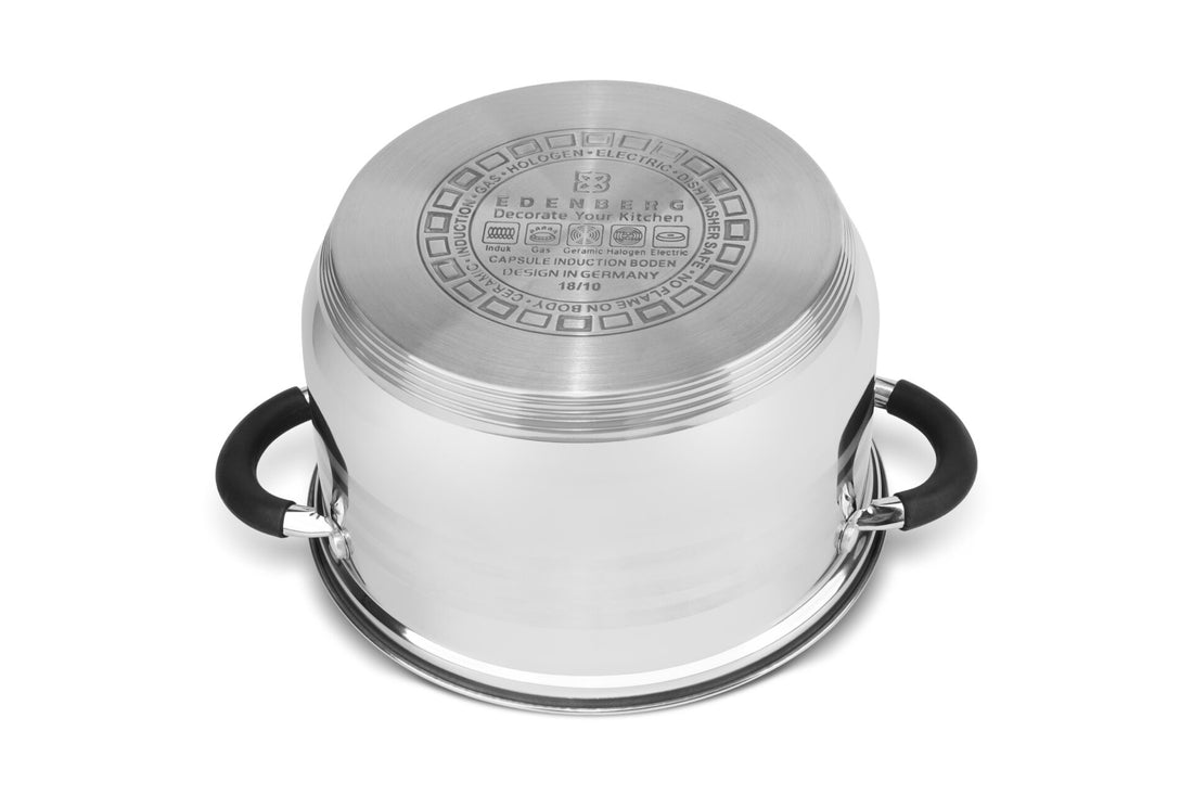 Edënbërg Classic Line - Set de casseroles de luxe - Acier inoxydable - 6 pièces - Fond sandwich