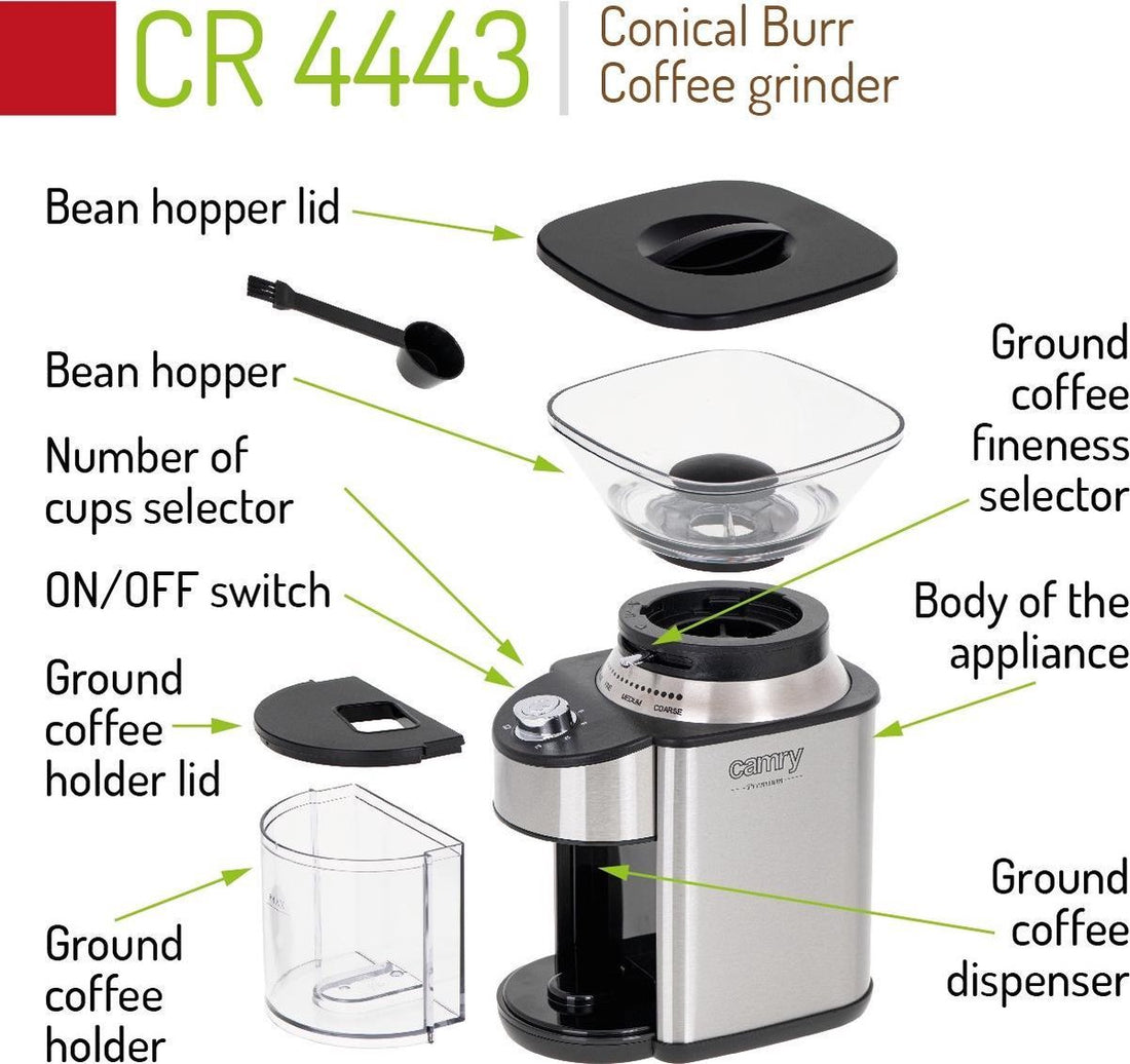 Camry CR 4443 Conical Burr Coffee Grinder