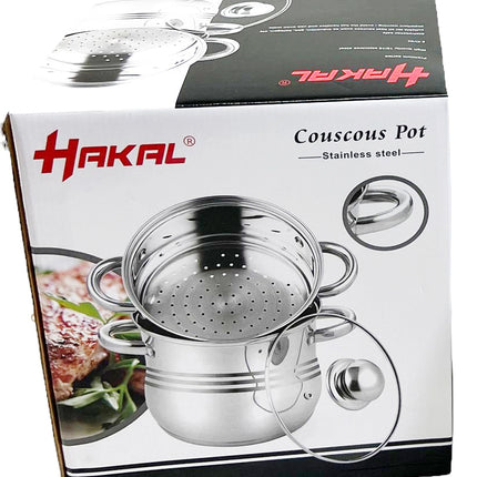 Couscoussier/stoomkoker/kookpan, 3-in-1, roestvrij staal, voor alle warmtebronnen