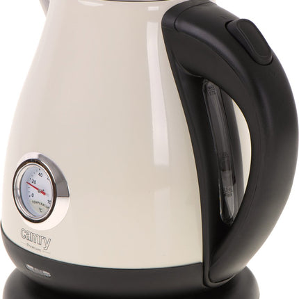 Camry CR 1344 - Elektrische waterkoker met thermometer - 1.7 liter - Creme