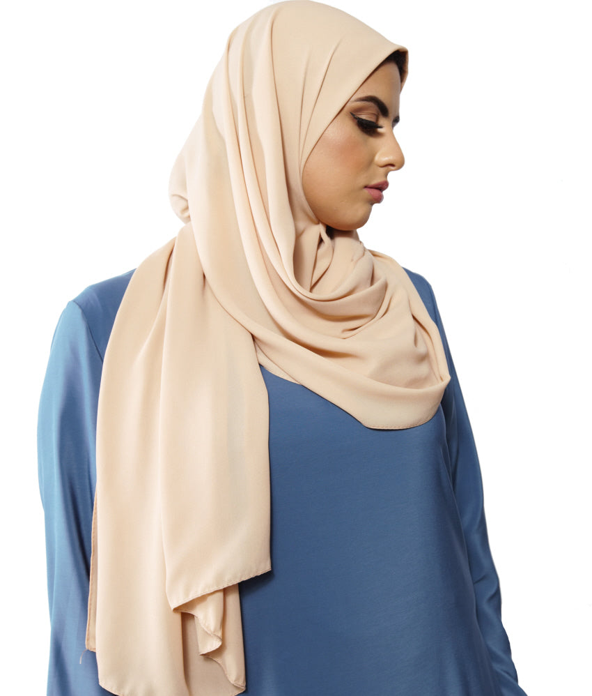 Premium crêpe sjaal – hoofddoek van zachte crêpe, 180 x 70 cm, 17 kleuren – foto 3