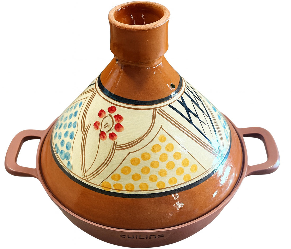 Cuilina Marokkaanse tajine Ø 30 cm – aardewerk deksel, aluminium bodem – foto 2