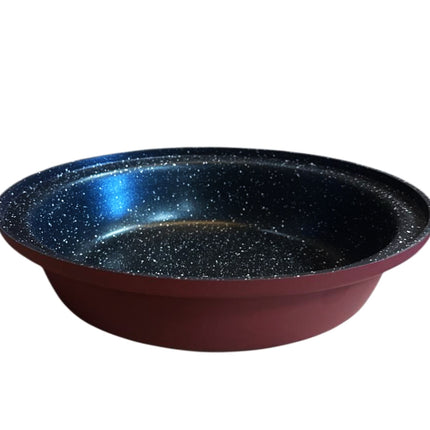 Tajine 30 cm – Handgemaakt Aardewerk & Aluminium – Traditioneel Marokkaans – Rood/Bont