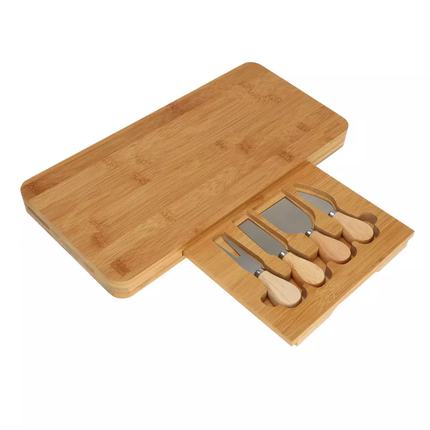 KINGHoff Bamboe Kaasplank met Accessoires – Meerdere Kleuren