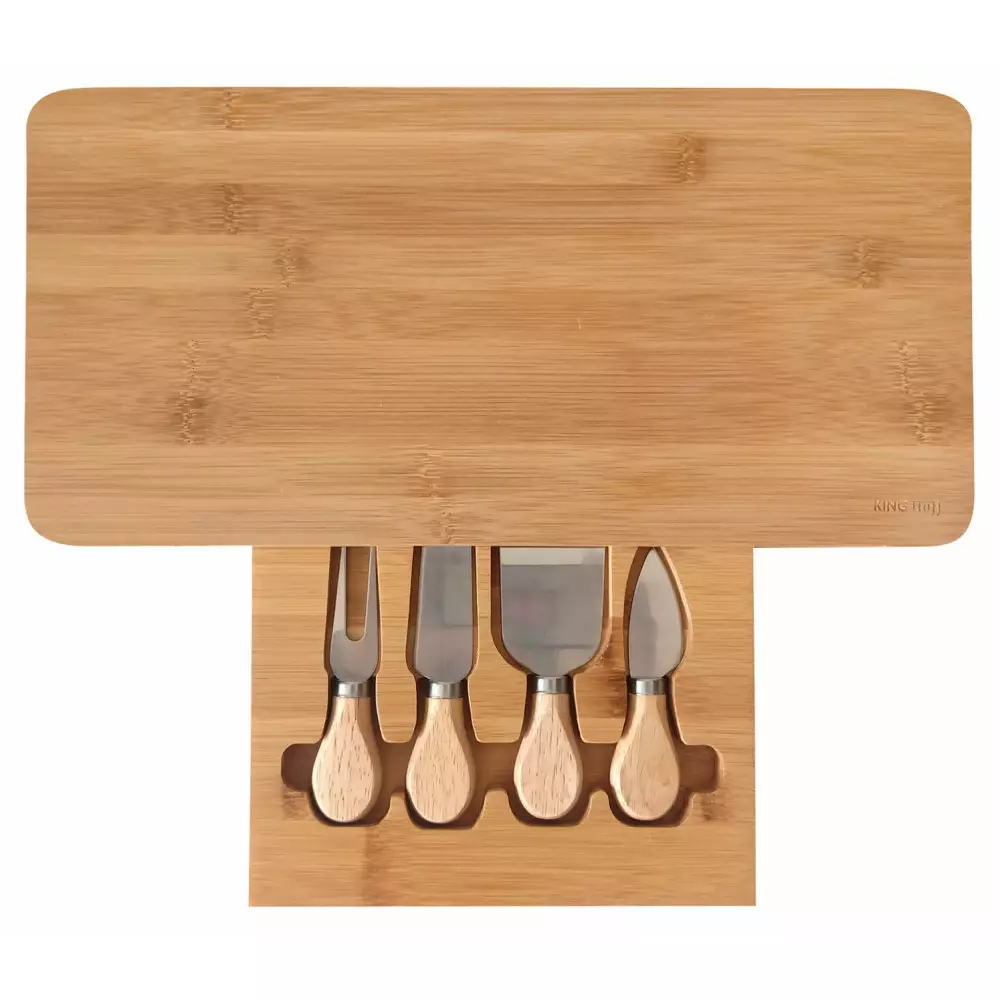 KINGHoff Bamboe Kaasplank met Accessoires – Meerdere Kleuren