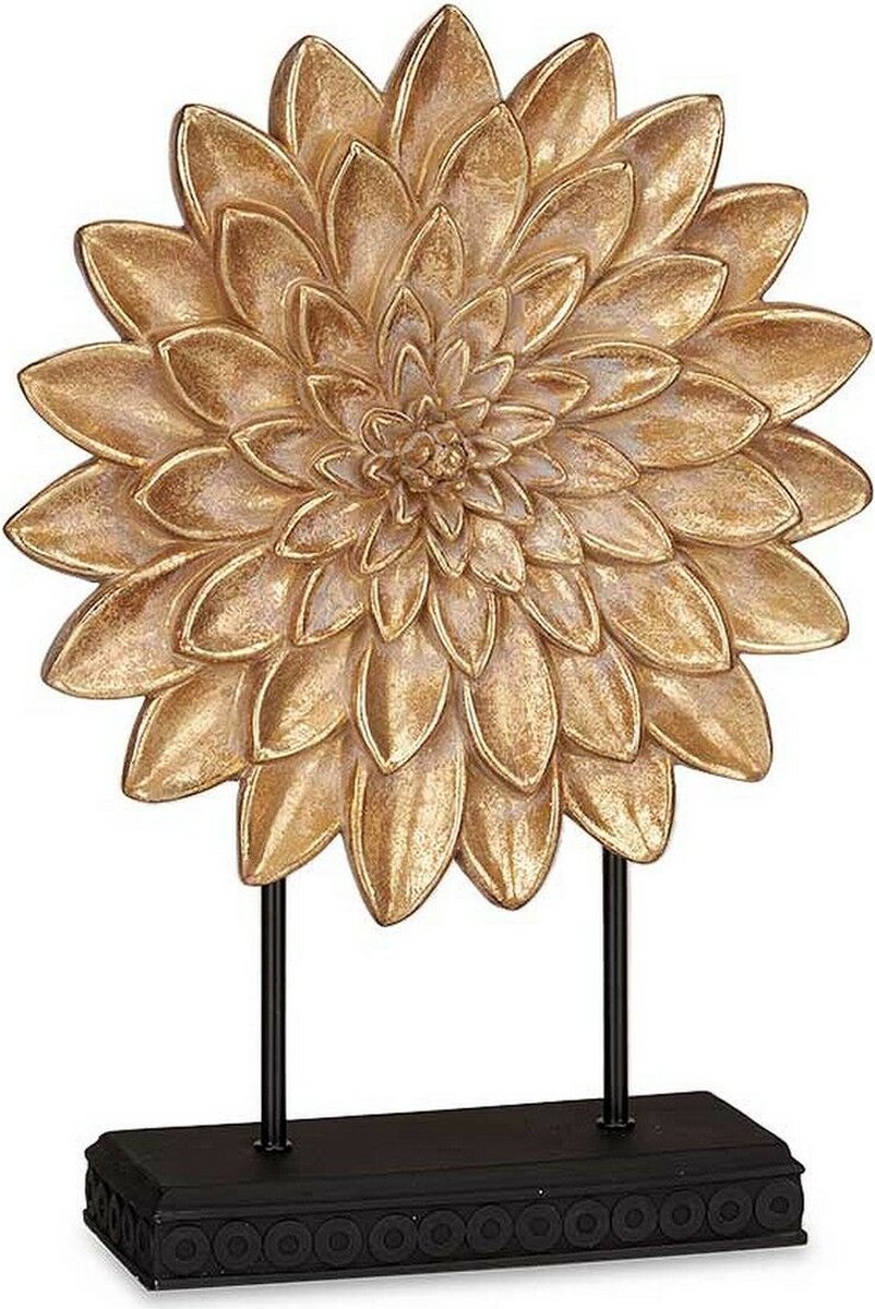 Decorative Flower Figurine Gold (29 x 39 x 10 cm)