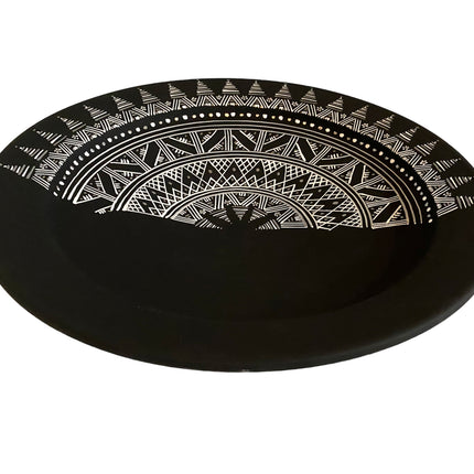 Handgemaakte aardewerk decoratieve schaal nas-nas