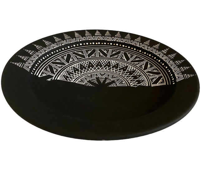 Handgemaakte aardewerk decoratieve schaal nas-nas