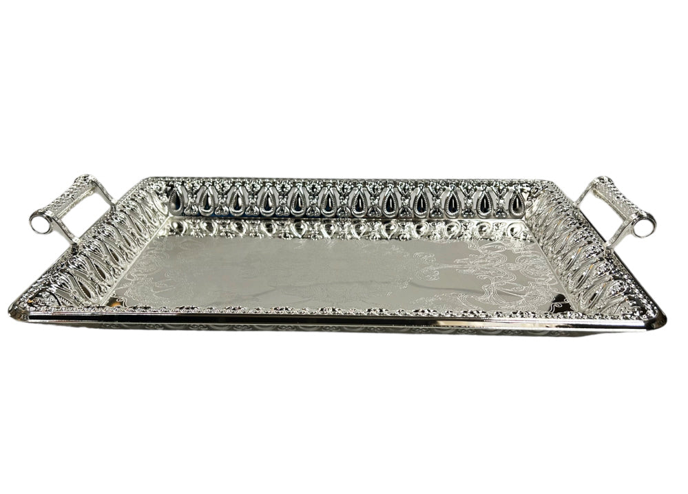Rectangular silver tray 34x48 cm