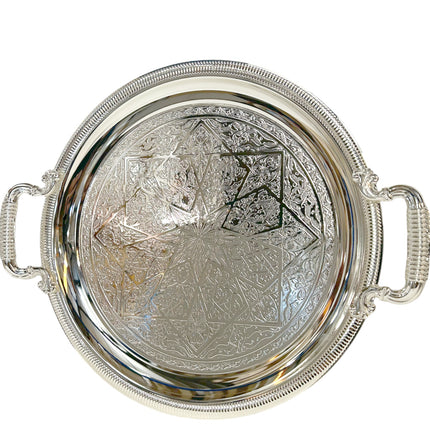 Marokkaanse dienblad rond met handvat