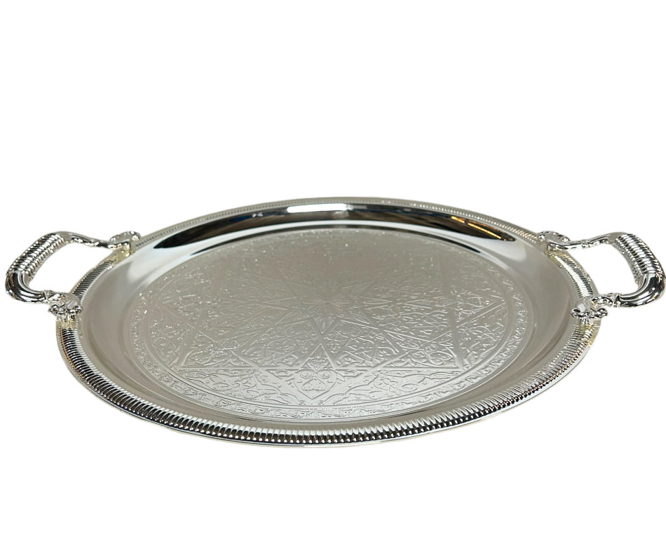 Plateau marocain rond avec poignée