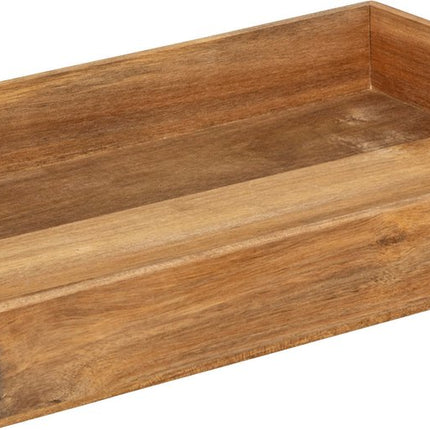 Keuken serveer dienblad met opstaande rand - acacia hout - 42 x 30 cm