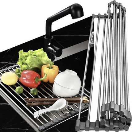 Dish dryer/drainer - retractable