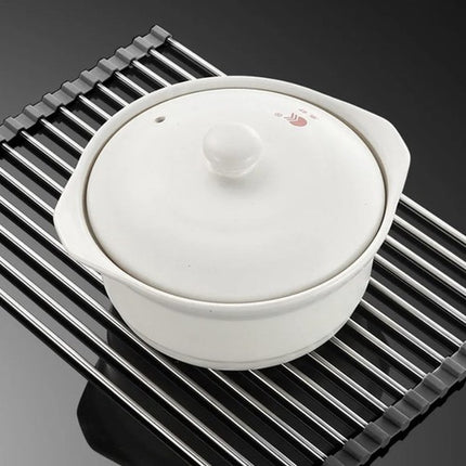 Dish dryer/drainer - retractable