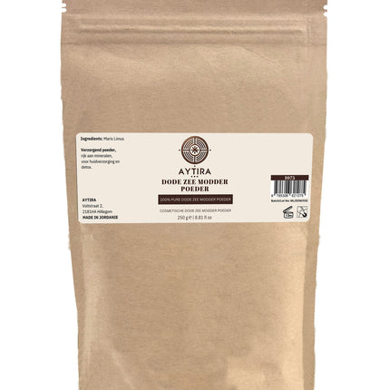 Aytira Dode Zee Modder Poeder – 100% Natuurlijke Moddermasker Poeder uit Jordanië – Voor Gezicht & Lichaam – 250g