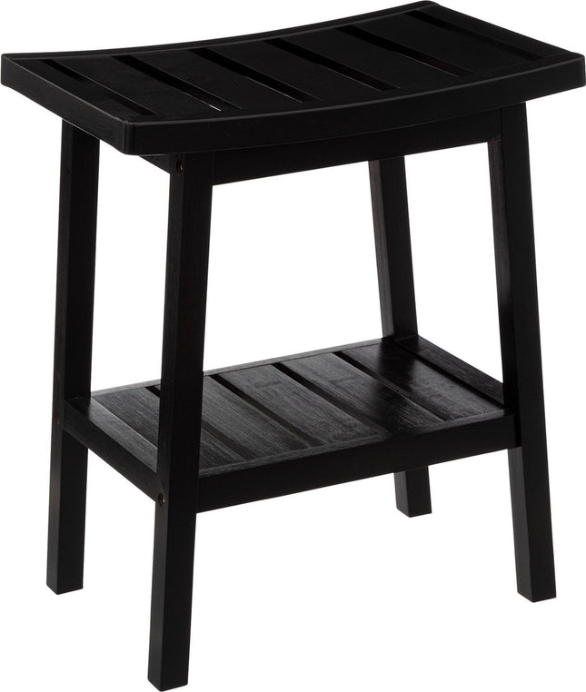 5Five Douche of bijzet krukje - bamboe hout - L40 x B25 x H46 cm