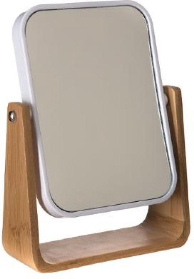 Dubbele make-up spiegel/scheerspiegel op voet 16 x 6 x 22 cm