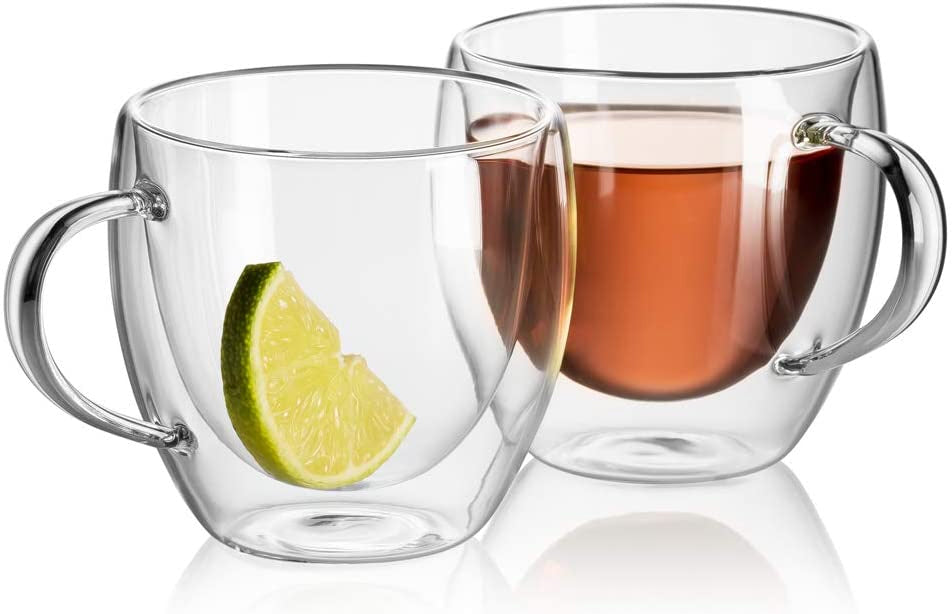 Verres à double paroi avec anse - set de 4 x 250 ml