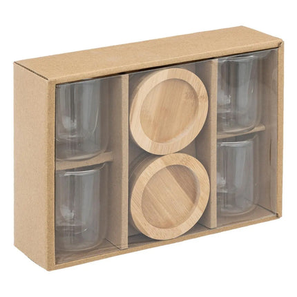 Dubbelwandige koffie/thee glazen - 4 stuks + onderzetters - Espressoglas - 80ML