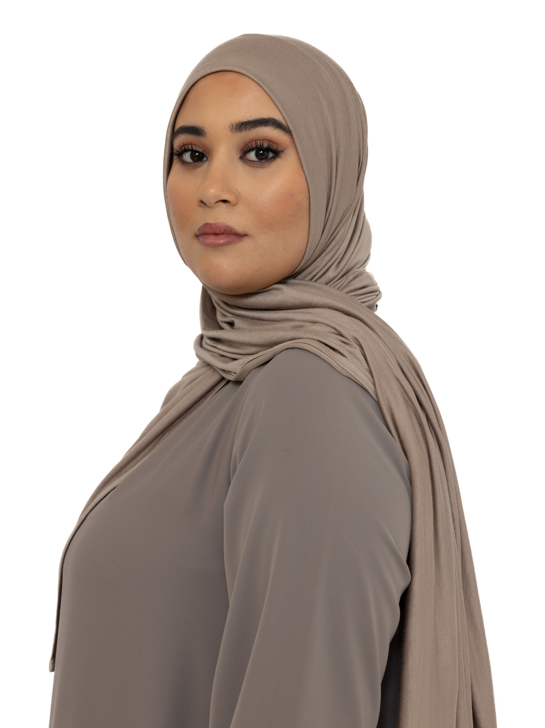 Katoenen stretch sjaal – hoofddoek van katoen, niet doorschijnend, 170 x 60 cm – foto 9