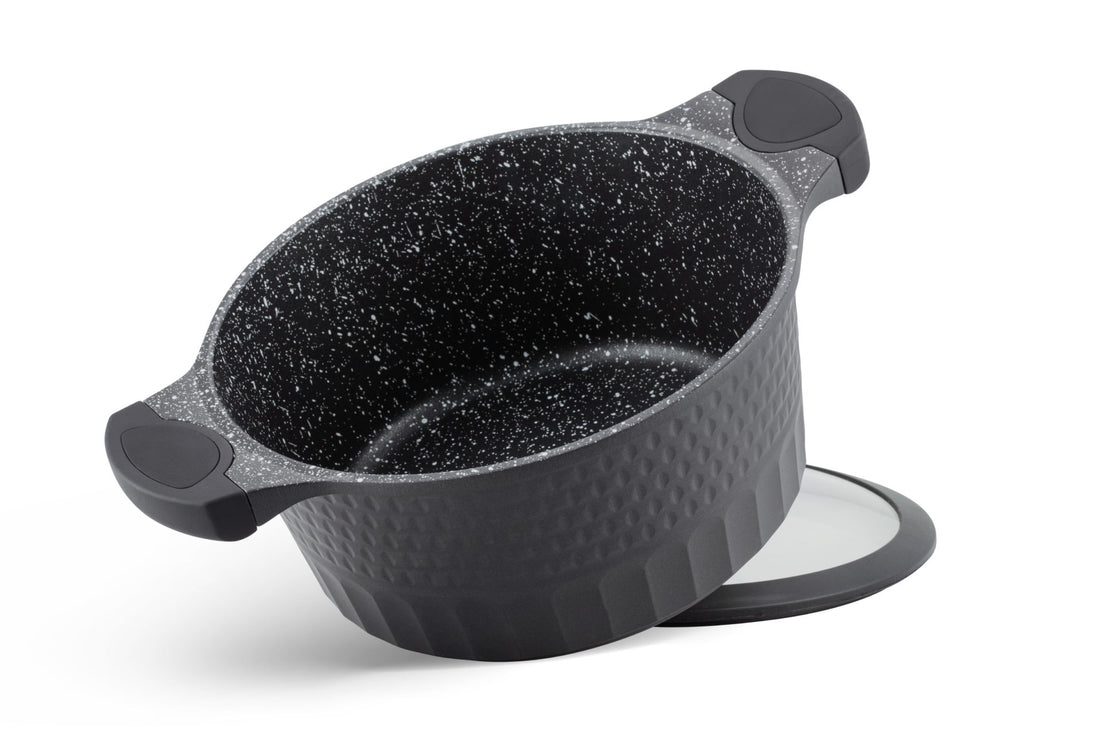 Batterie de cuisine Edenberg Luxe 10 pièces avec revêtement en céramique/marbre