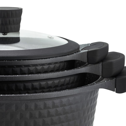 Edenberg Luxe10-Delige Keramische/Marmeren coating Pannenset