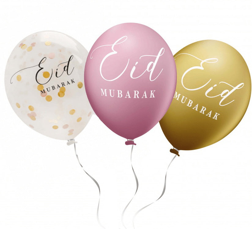 Ballons Aïd Moubarak assortis x 6
