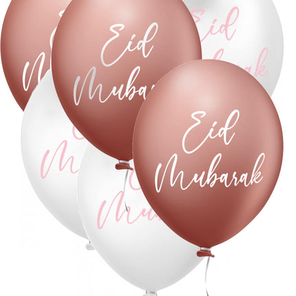 Eid mubarak ballonnen Rose gold 6 stk.