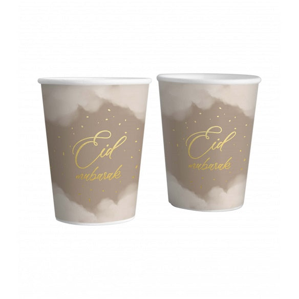 Gobelets Aïd Moubarak Taupe 6 pièces