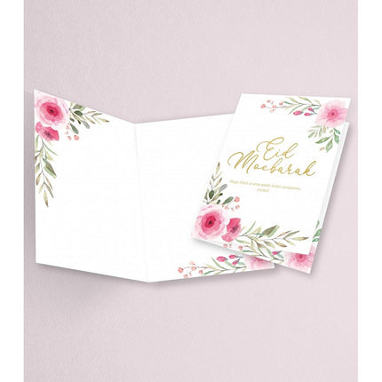 Eid Moebarak Wenskaart Bloemen
