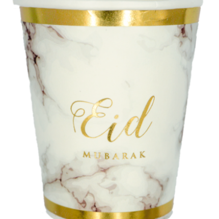 Eid mubarak bekers (set van 6)