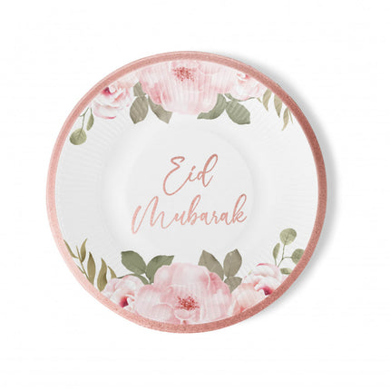 Eid mubarak borden Rose Gold (6 stuks)