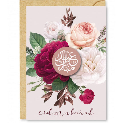 Eid Mubarak Wenskaart Flowers