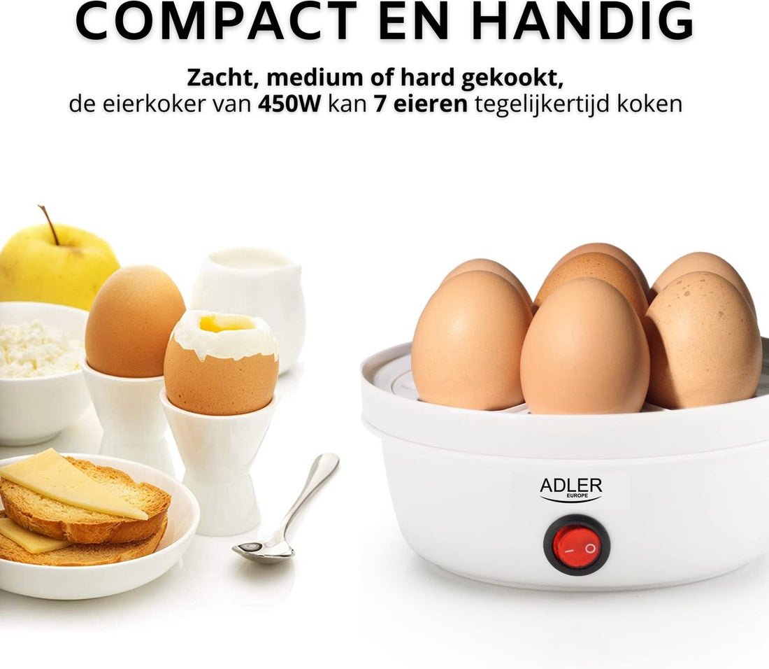 Egg cooker - Electric egg cooker - Suitable for 7 eggs - Stainless steel
