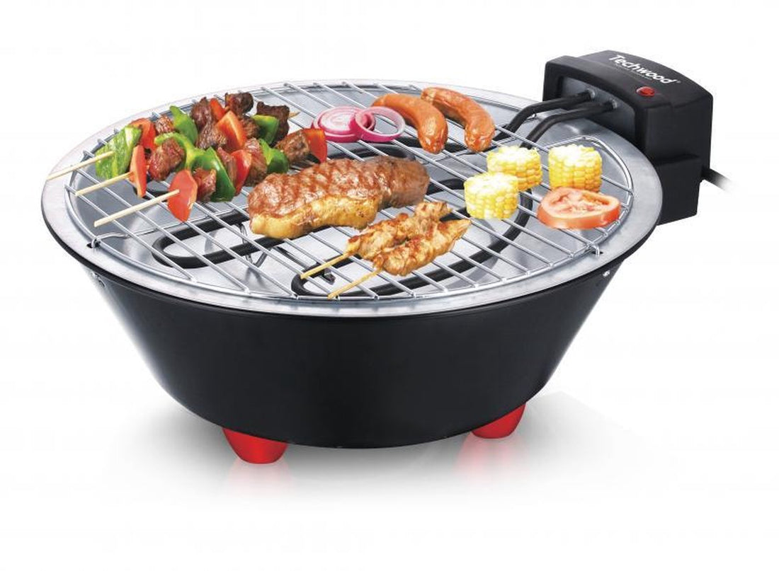 Techwood - Barbecue électrique - Ø31 cm - Barbecue de table - Compact et léger