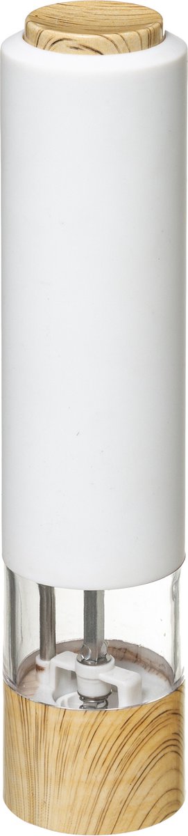 Moulin à poivre électrique plastique blanc 22 cm - Moulin à poivre