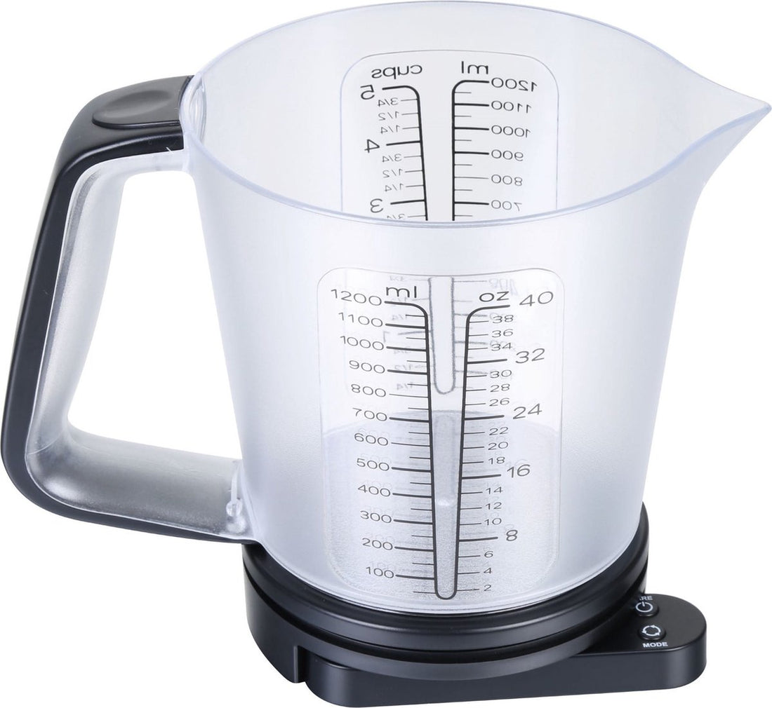 Balance de cuisine électronique avec bol mesureur de 1 g à 5 kg 1,2 L - Graduation - G / Oz / Ml