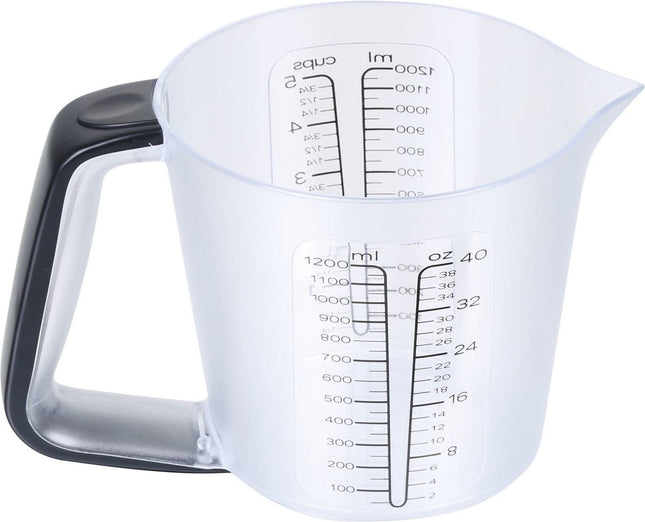 Elektronische keukenweegschaal met maatbeker van 1g tot 5kg 1,2L - Schaalverdeling - G/Oz/Ml