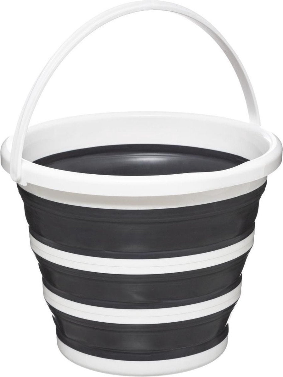 Collapsible Cleaning Bucket - 10 Litres - White/Grey