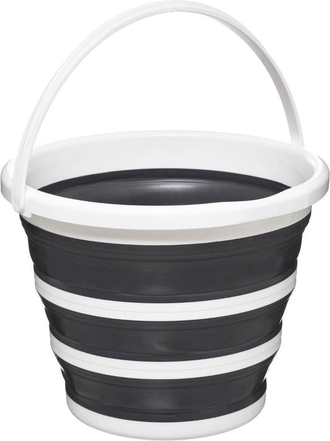 Opvouwbaar Schoonmaak emmer - 10 liter - Wit/Grijs