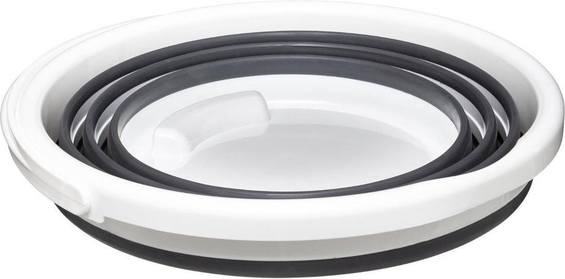 Collapsible Cleaning Bucket - 10 Litres - White/Grey