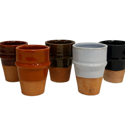 Marokkaanse half geglazuurd Espresso kopjes 70 ml