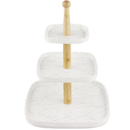 Melamine 3-delige etagère marmer look