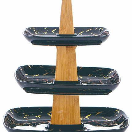 Etagere Porselein marmerlook 3 delige
