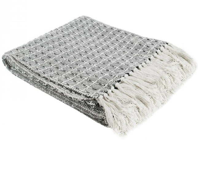 Gefranjerde plaid katoen