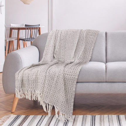 Gefranjerde plaid katoen