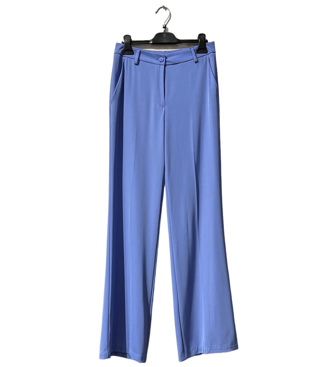 Wide leg broek lang voor dames – soepel vallende stof met elastaan – foto 3